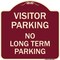 Signmission Reserved Parking Visitor Parking No Long-Term Parking Heavy-Gauge Alum, 18" x 18", BU-1818-23022 A-DES-BU-1818-23022 - alternate 1